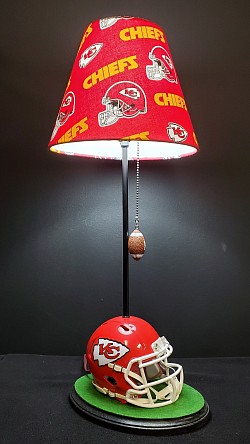 Custom NFL Team Helmet Lamp with matching Shade