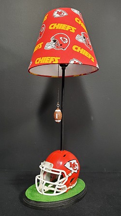 Custom NFL Team Helmet Lamp with matching Shade