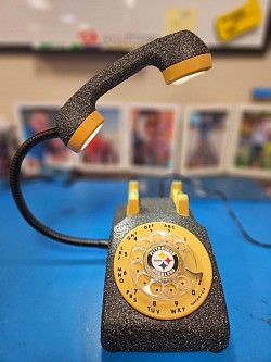 Custom Vintage Rotary Dial Phone Lamp